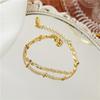 High-End Non-Fading Sequin Titanium Steel Bracelet for Girls - Niche Design and Stackable Style