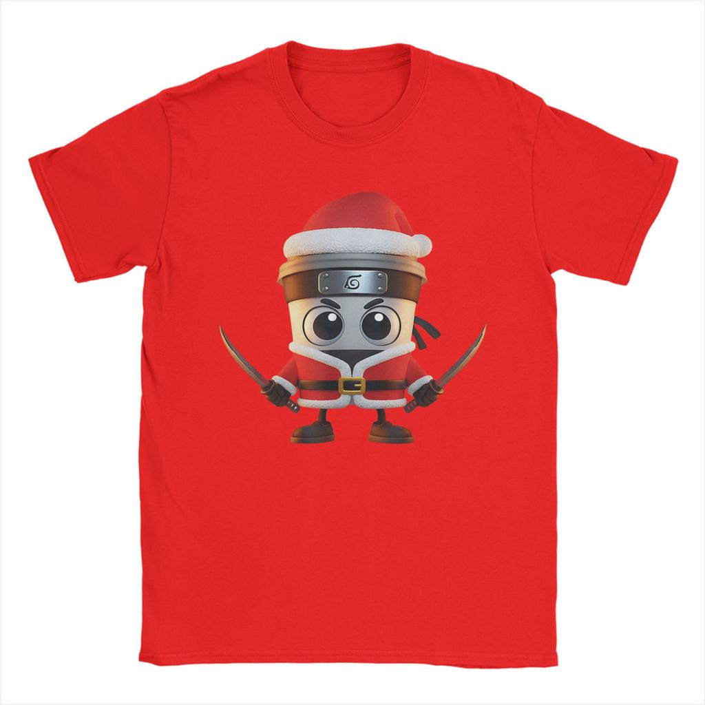 Men's T-Shirt Capuccino Assasino Italian Brainrot Xmas Santa Christmas  T-Shirts Harajuku  Summer Tees Streetwear Loose Clothes