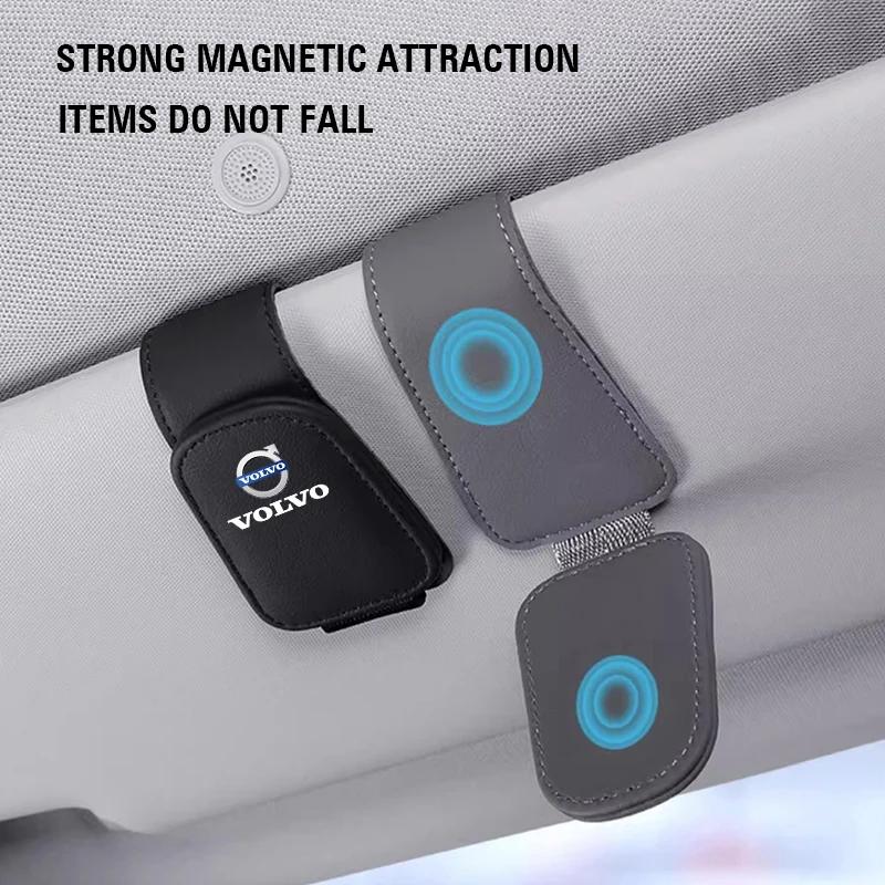 Car Interior Glasses Clip Sunshade Storage Brace Auto Accessories For Volvo Xc60 Xc90 V40 V60 S60 V50 V90 S80 C40 XC40 V70 XC70