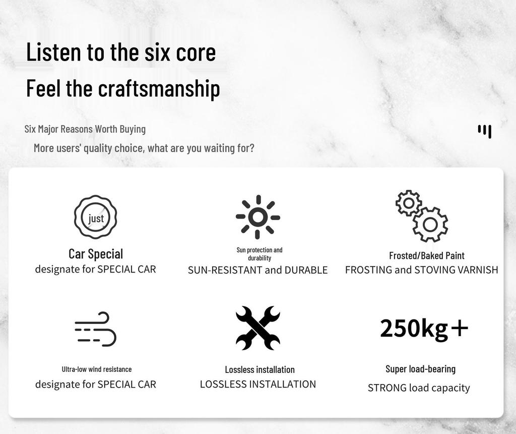 Aluminum Alloy Roof Rack for SUV Off-Road Vehicles with Thickened All-Metal Crossbar and Vise-Type Clamp for Xiaolong Menglong VV5.