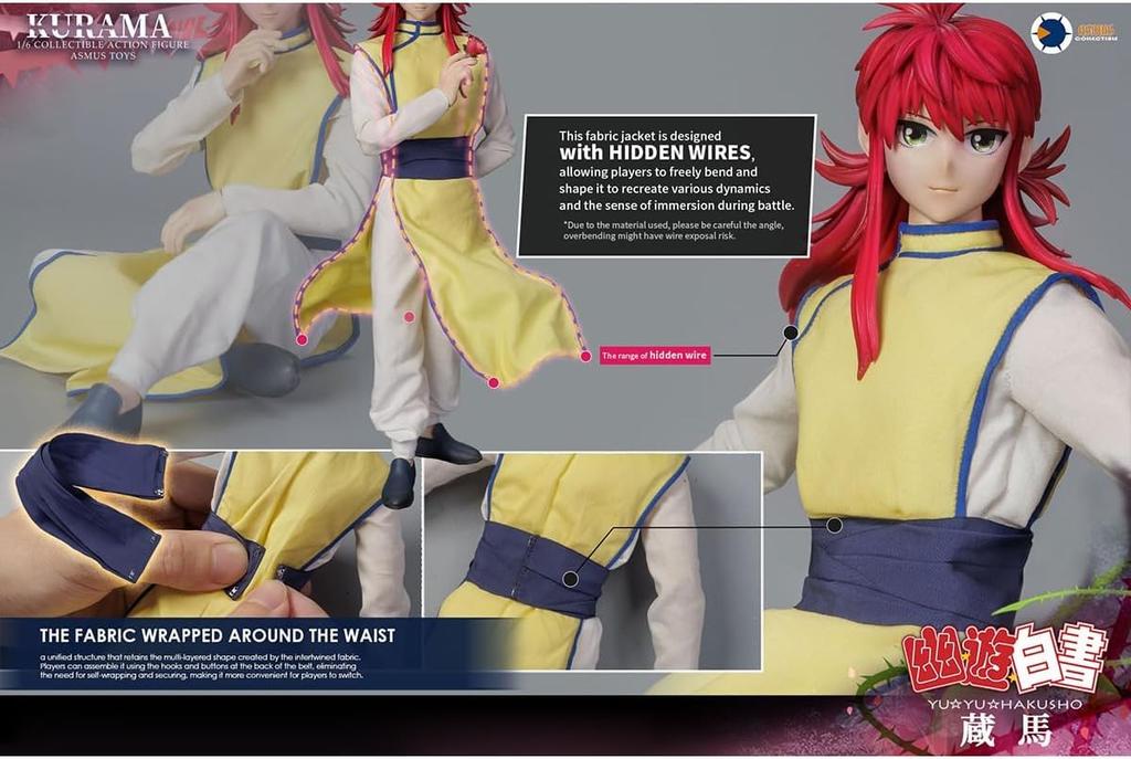 ASMUS TOYS Scale Action Figure Yu Yu Hakusho Kurama YUYU003A Standard Edition 1/6