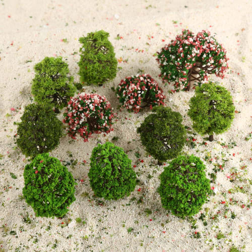 70-Piece Set of Diorama Trees, Model Trees, Tree Models, Railway Models, Architectural Model Materials, Miniature Scenery Collection, Tree Landscape M
