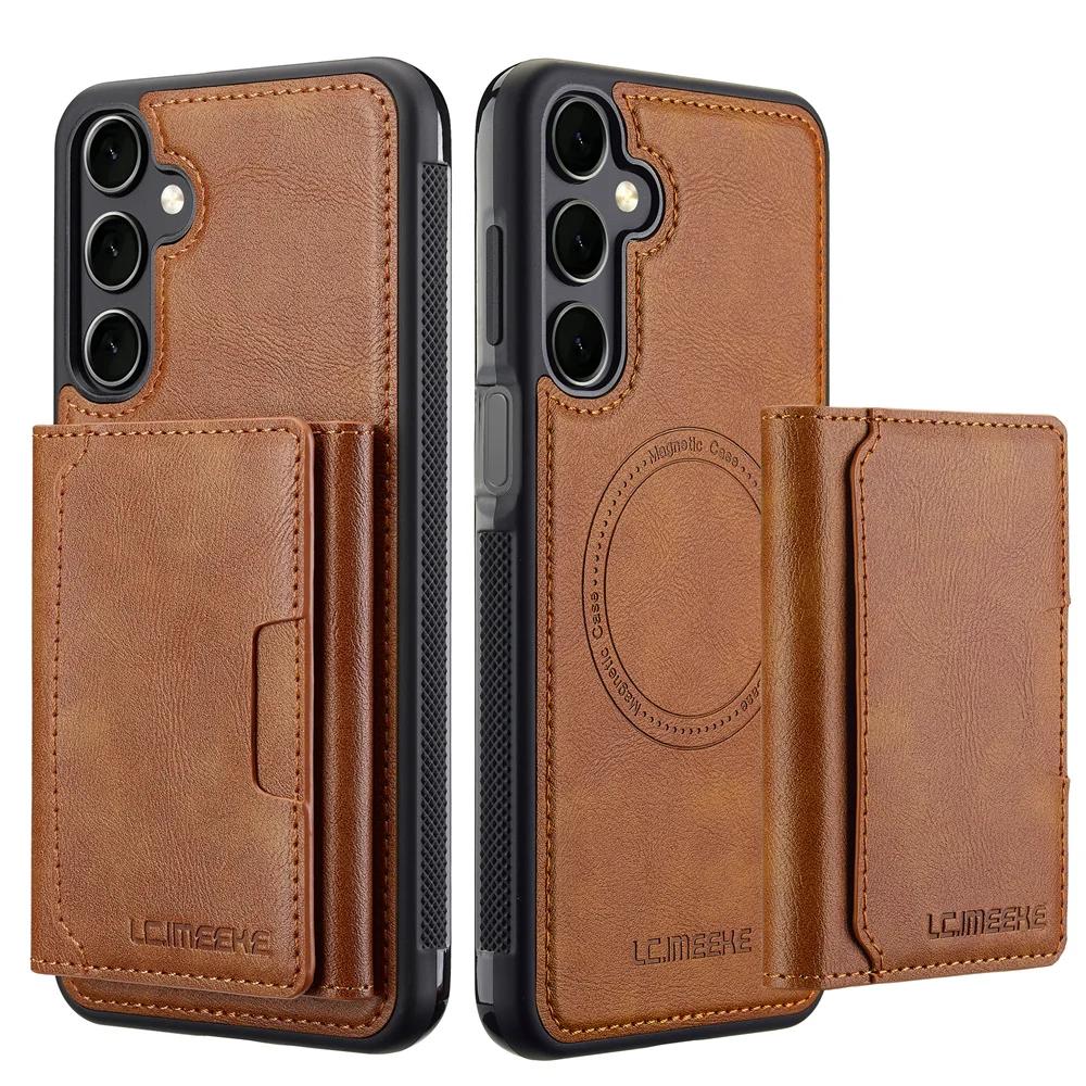 

Знімний чохол-гаманець для Samsung Galaxy S25 Ultra S24 Plus S22 S21 A55 A54 A53 A35 A16 A15 A14 5G Магнітна кришка для MagSafe For Samsung Galaxy A15 4G