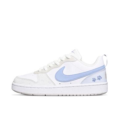 Court Borough Maris Sal Milk White Cushioning Slip Resistant Low Top Skateboard Shoes Women's Blue White IB4701-141(Team394-)