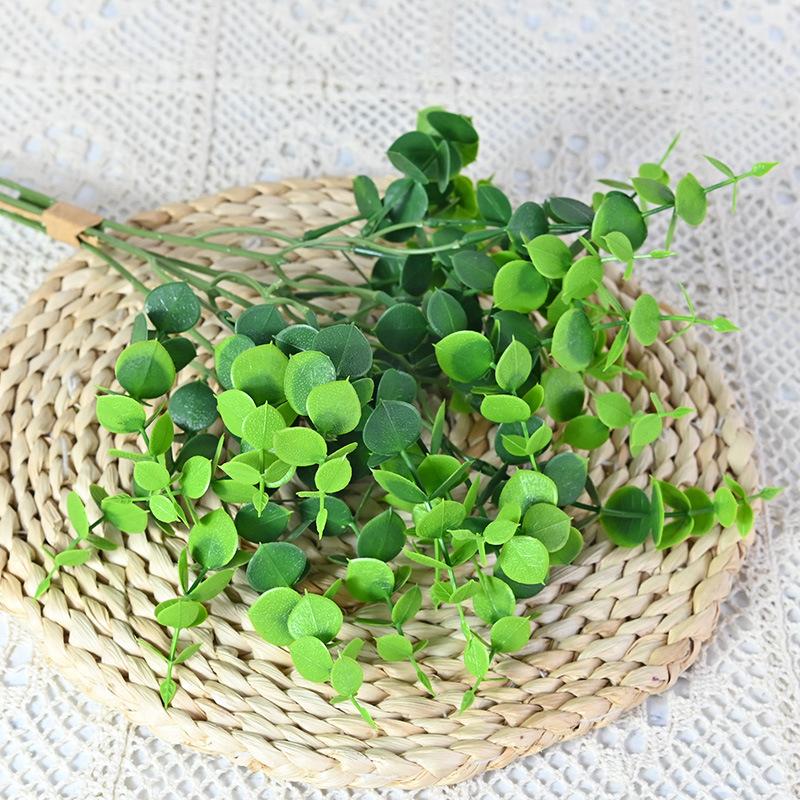 

Букет из 5 веток искусственных листьев эвкалипта, пластиковые зеленые растения, цветочная композиция, декоративный пластиковый искусственный цветок светло-зеленый