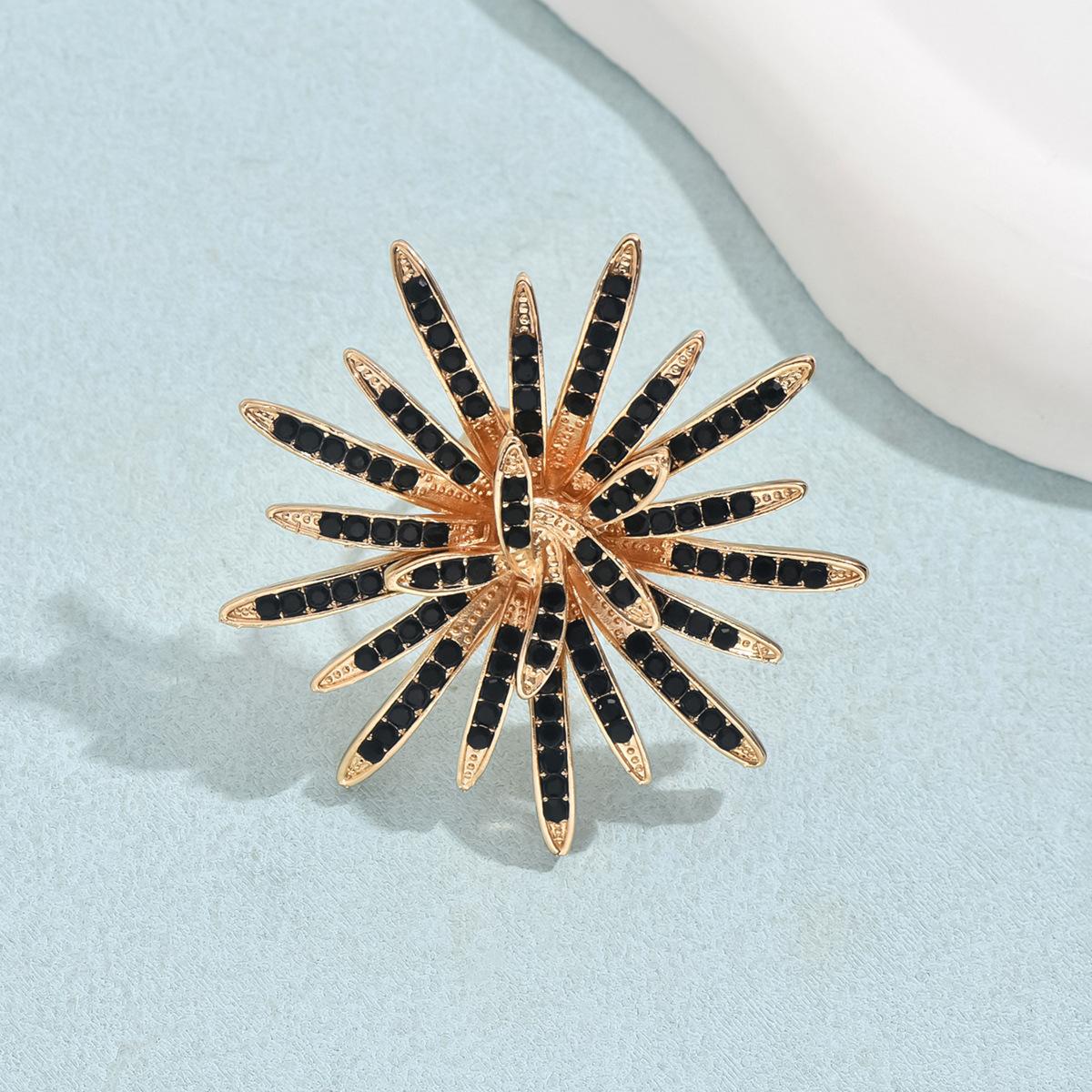 

Высококлассное нишевое модное кольцо с подсолнухом и стразами, изысканные универсальные аксессуары для рук