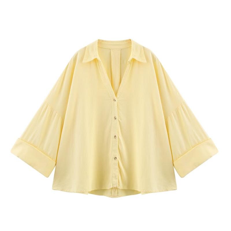 Women's Shirts Striped Oversize Shirts for Women Wide Sleeve Casual Shirts and Blouses Woman White Summer Loose Tops Woman