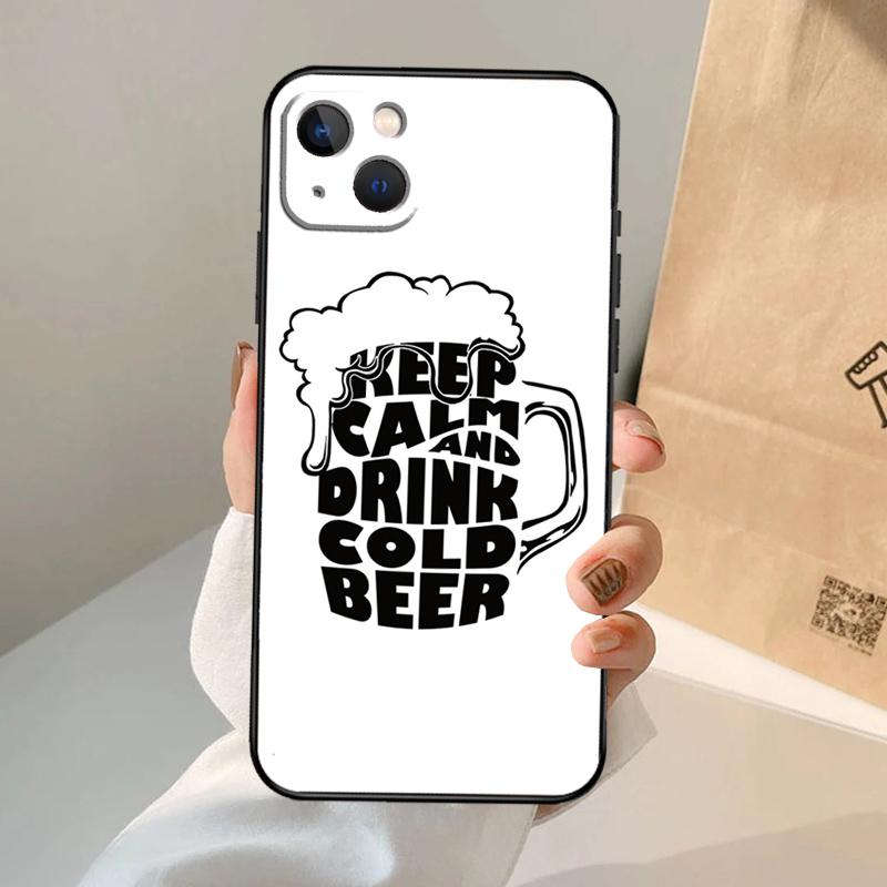 Men Drink Beer Phone Case For iPhone 18 17 Air 16 15 14 13 11 12 Pro Max 13 12 mini 15 16 Plus 16e Cover Coque