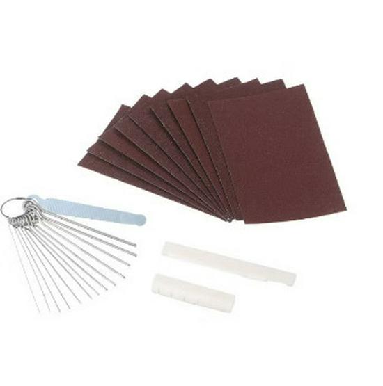 Guitar Sanding & Repair Kit: Files, Nut Sanding Paper, Cleaning Cloths, DIY Tools