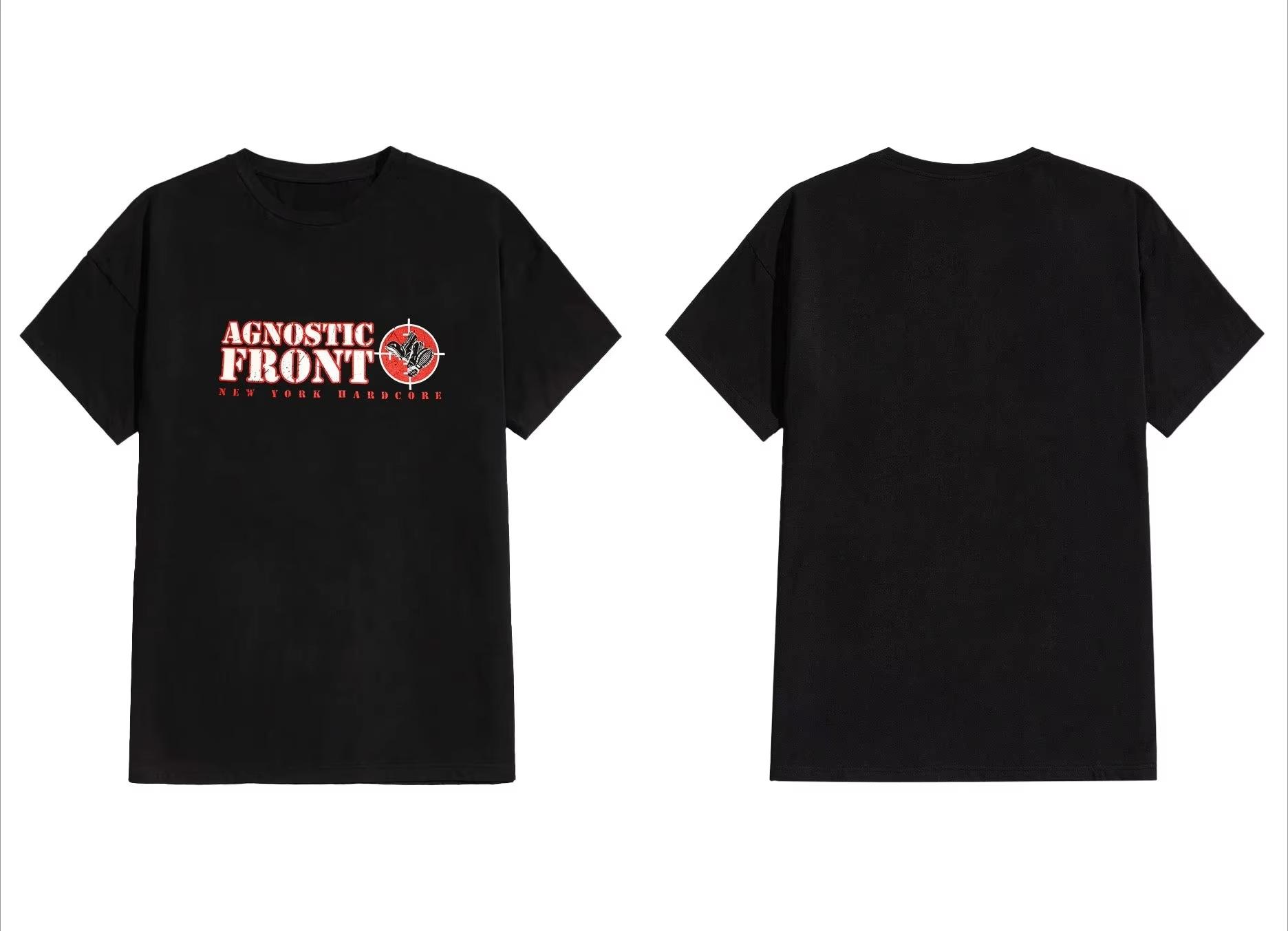 2026 Agnostic Front United and Strong Peripheres Musterdruck Sommer Luxusmarke Bequem und vielseitig M black