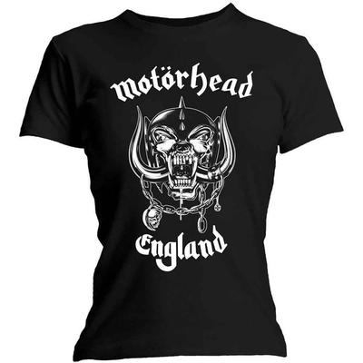 Motorhead England Damen Schwarz T-Shirt Offiziell Lizenziert Kleines Unisex T-Shirt