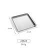 Thickened 304 Stainless Steel Rectangular Square Golden Plate Korean Barbecue Dish Sushi Flat Bottom Plate Tray Storage Tray