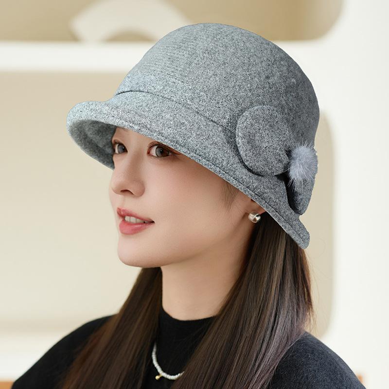 The New Winter Hat for The Elderly Women's Warm Fleece Basin Hat for The Elderly