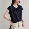SOFSIL Women's French Style Striped Short Sleeve Shirt