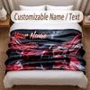 Neon Abstract Theme Soft Blanket Personalized Custom Name Text Print Warm Blanket Home Sofa Bedroom Decor