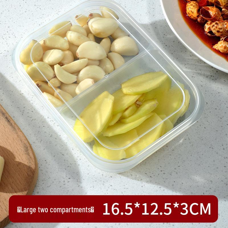 

Partitioned Storage Box with Air Holes for Refrigerator/Freezer - Prevents Odor Transfer & Ideal for Meat, Fruit, Vegetables