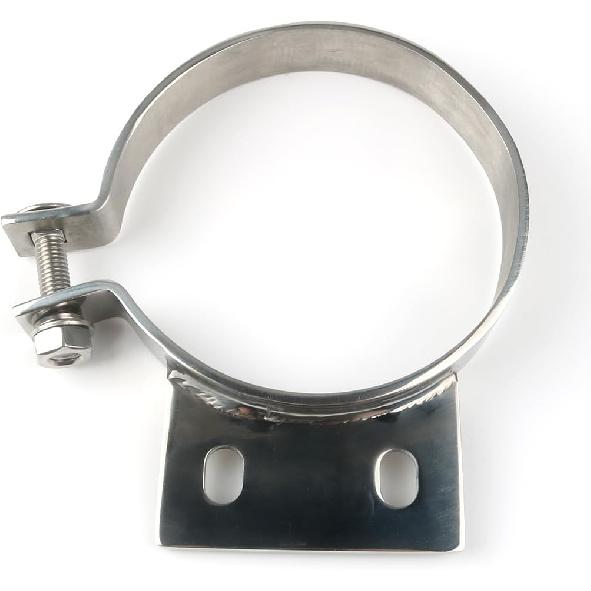 Fits Peterbilt Exhaust Stack 5" Mount Bracket Clamp Chrome 379 359 1987-1993 10294 Silver