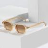 Fashion Leopard Blue Gradient Rivets Decoration Men Sun Glasses Square Sunglasses Women Shades