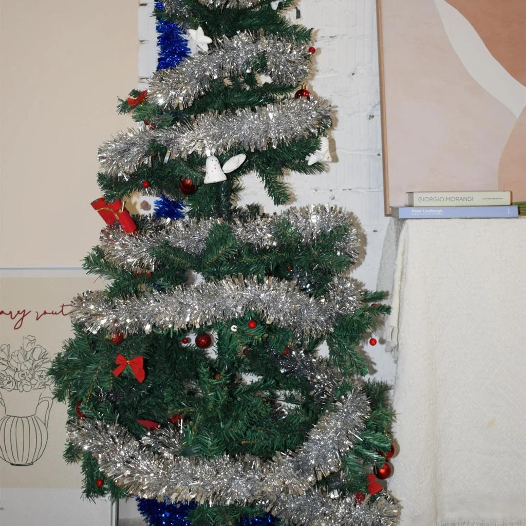 Christmas Garland Christmas Wool Strips Wreath Christmas Tree Party Decoration