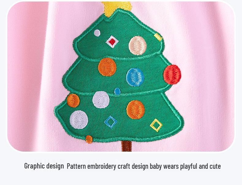 Little Maven Girls' Long Sleeve Christmas Dress - Cute Autumn Skirt Style
