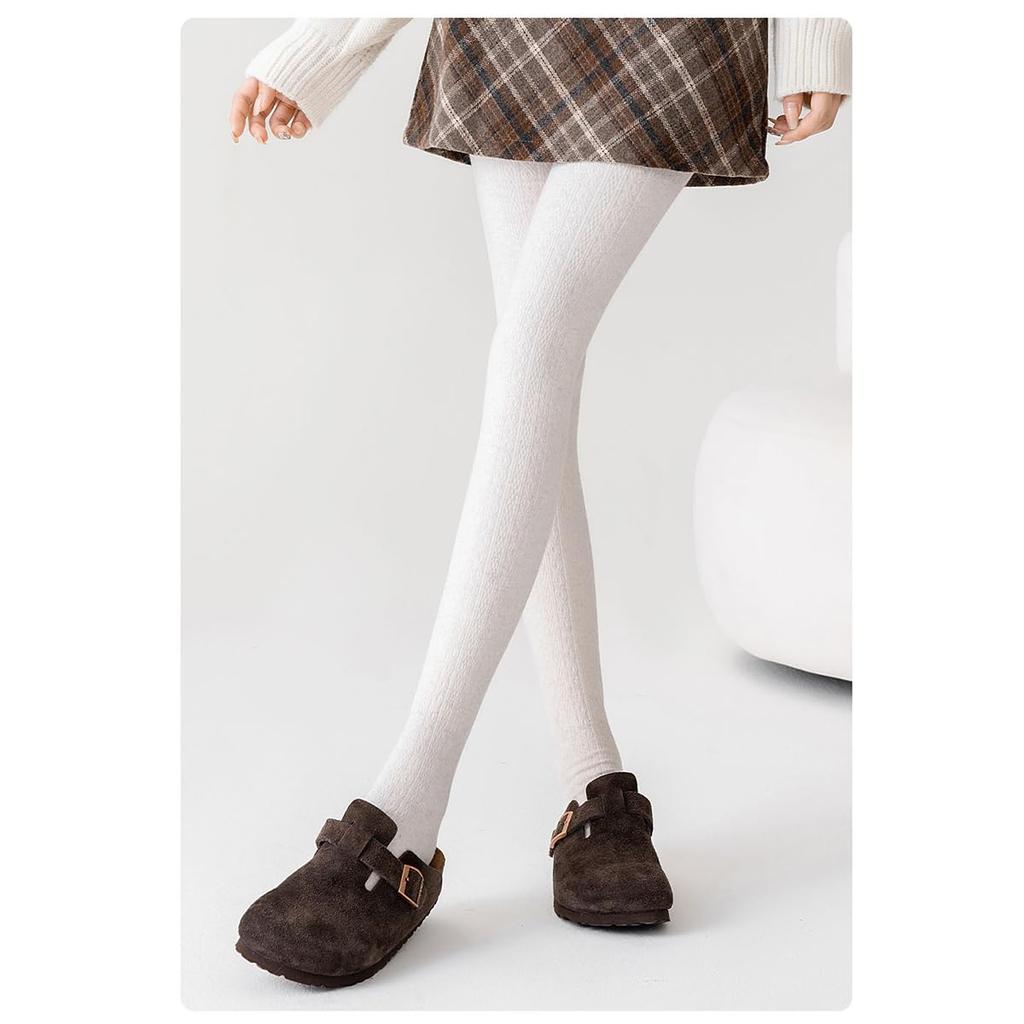 Jeayoo Knit Cotton Blend Compression Cotton 600D Fleece Temperatures High Tights/Stirrup Pantyhose, Leggings, Non-Fleece/900D Lining, Fall/Winter