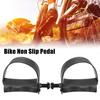 1 Pair Exercise Bike Pedals with Straps 1/2 Inch Spindle Cycling Parts Black