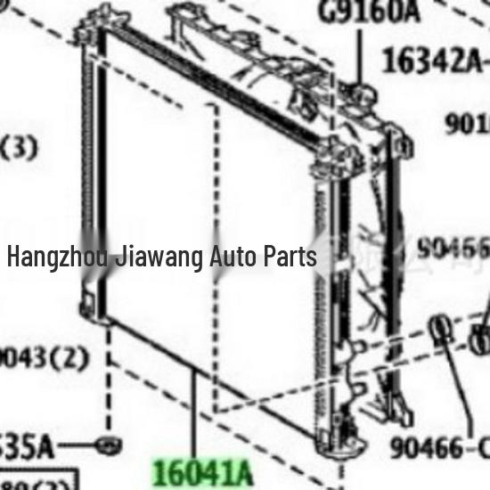 Совместимый радиатор для Toyota BZ4X 2022 года, номер детали 16041-0Z020 Radiator серебряный