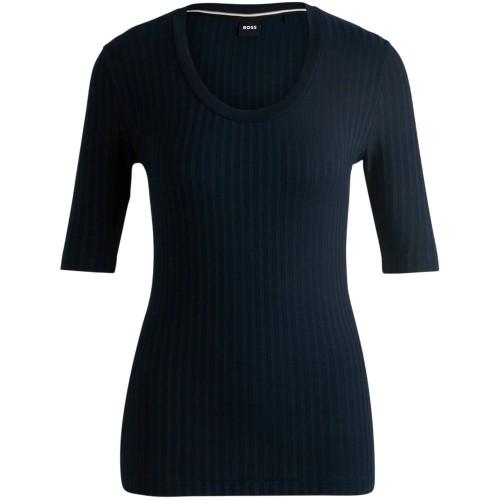 Boss Womens/Ladies Effilie Ribbed T-Shirt