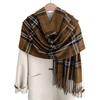 South Korea's new soft waxy plaid scarf casual versatile simple warm scarf autumn and winter atmosphere fashion shawl