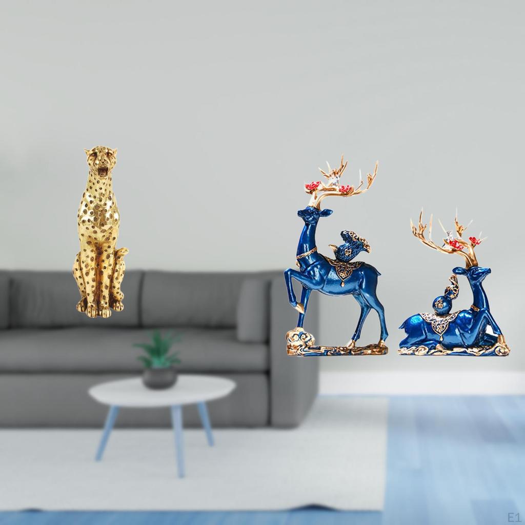 And Reindeer Resin Animal Sculpture Decorative Table Centerpiece Ornament for Office Home Decor