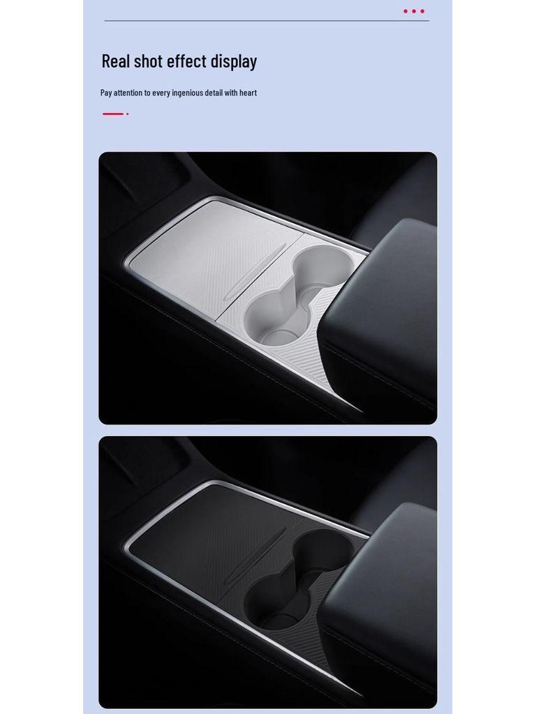Silikonpads und Becherhalter für die Mittelkonsole des Tesla Model 3/Y/YL (Neue Version)