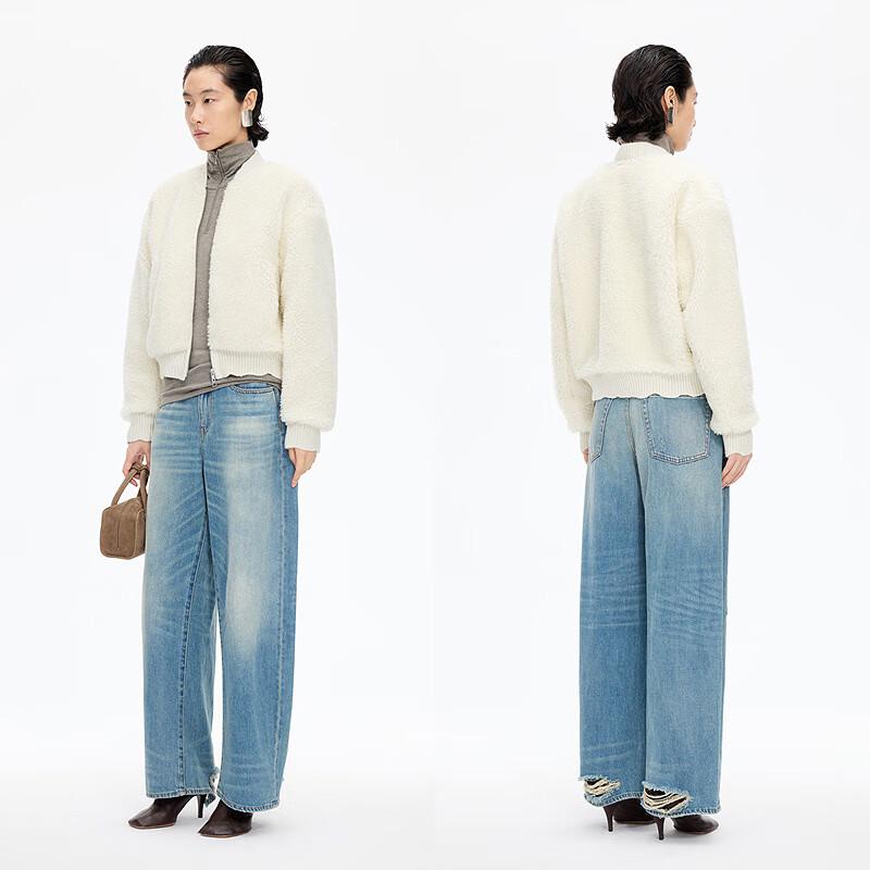 JNBY 2025 Winter Faux Fur Loose Short Jacket 5P0T13440