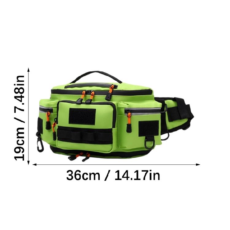 Crossbody Single Shoulder Bag Multifunction Waist Bags Fishing Pack Water Resistant Outdoor Fishing Tackle Storage Bag