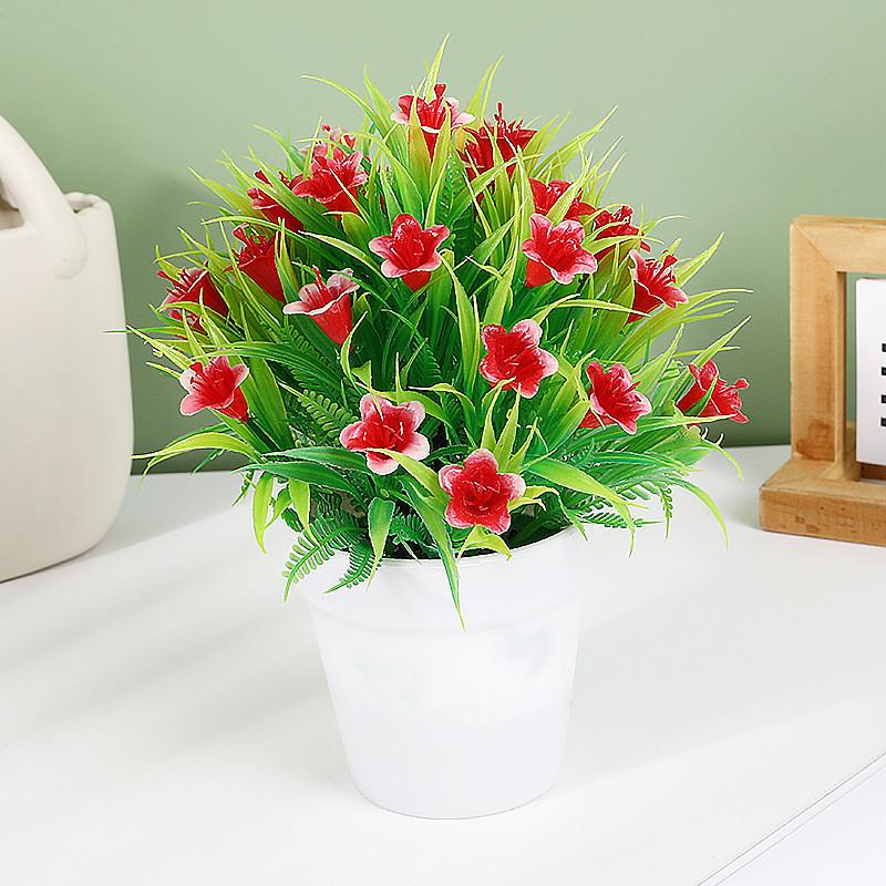 Green Lily Artificial Plant With Realistic Look For Living Room And Use Gift