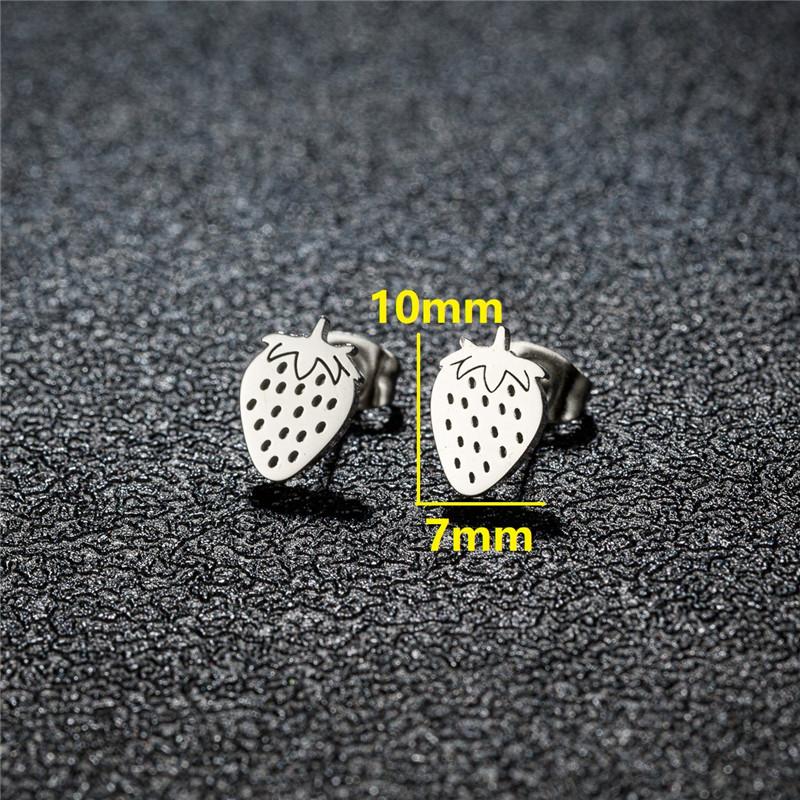 Tiny Star Moon Fashion Stud Earrings for Women Fashion Music Cross Leaf Cup Earings Stainless Steel Jewelry Pendientes Gift