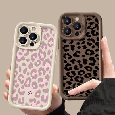Coque Souple en TPU à Motif Imprimé Léopard Pour iPhone 16 15 14 Pro Max 16 15 Plus 13 12 Pro 11 Housse de Téléphone en Silicone Antichoc Fundas