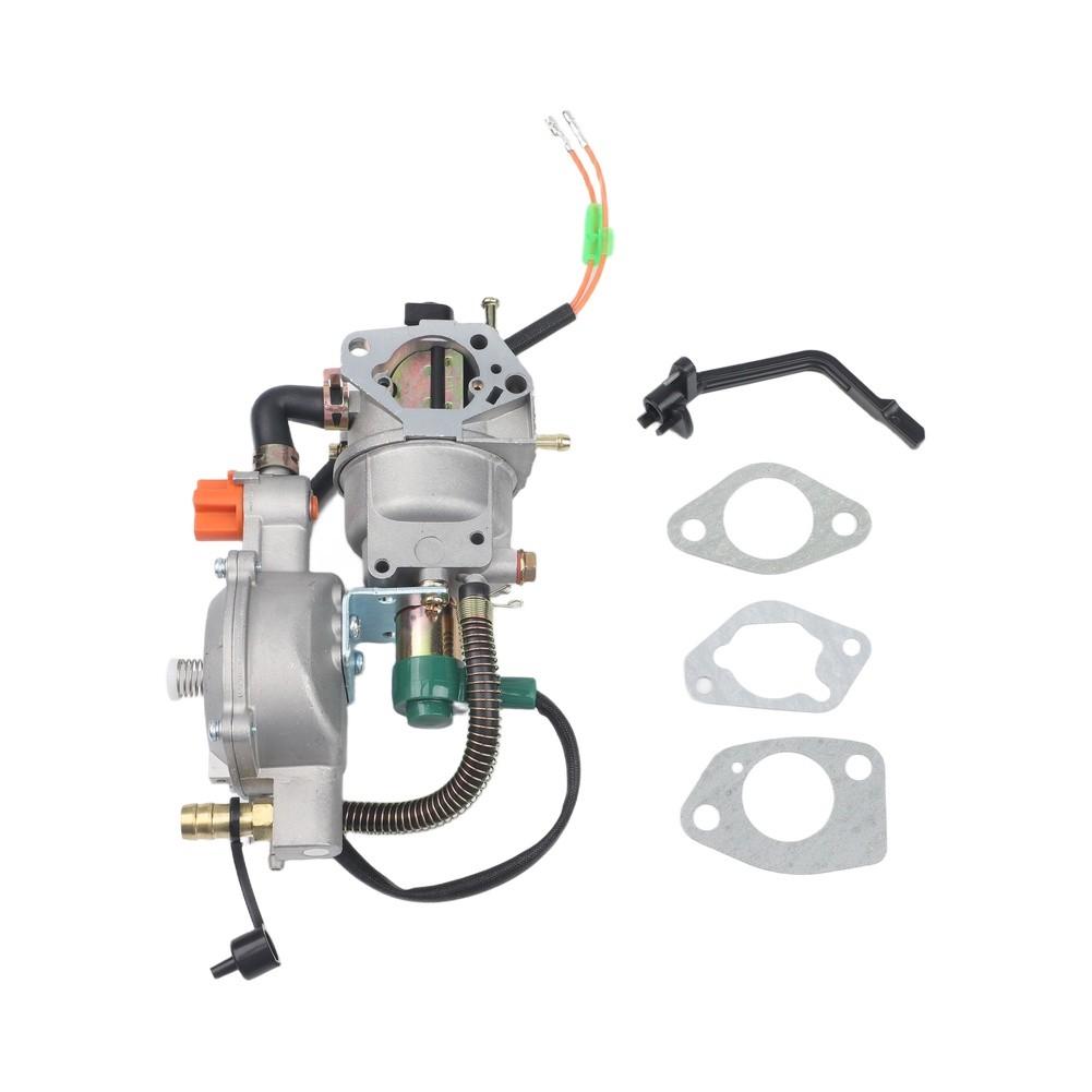 Dual Fuel Carburetor Kit For GX390 188F 190F Engines For LPG Gas Conversion 4.5-5.5KW With Choke Lever And Gaskets