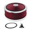 5-1/8 Carb Neck High Flow Air Cleaner Set 14in X 2in/3in/4in/5in Chrome Round Performance Thru Air Cleaner Filter OFI178