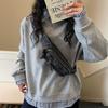Chest Bag Women's Crossbody Bag Large Capacity Waist Bag Shoulder Bag Denim Mobile Phone Bag