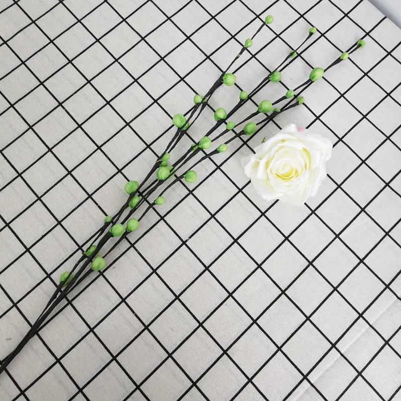 

Прямые продажи Зеленые растения Высококачественная имитация Серебряной ивы Искусственный цветок Имитация цветочной ветки Сливовый бутон Современное украшение для дома зелёный