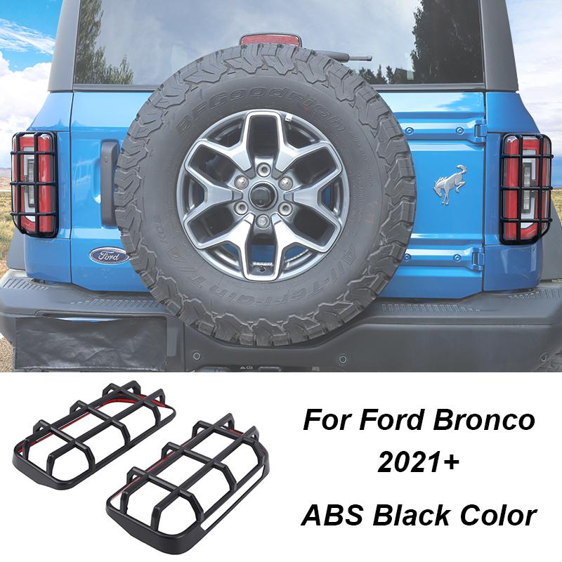 TESIN ABS Car Light Protection Cover For Ford Bronco  Up Taillight Headlight Turn Signals High Brake Lamp Hoods