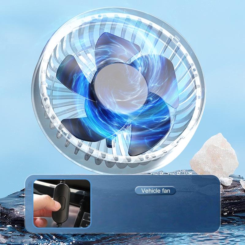 

1 Set 360 Degree Adjustable Air Outlet Car Fan 3 Speed 5V 1A Car Usb Cooling Fan 5-Blade Low Noise For Car Truck Suv Sedan one size