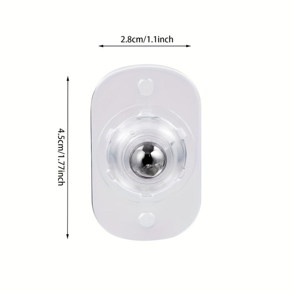 4pcs 360° Rotating Universal Wheel Mute Ball Furniture Casters Wheels Self Adhesive Pulley Base