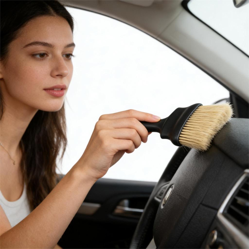 Full Car Detailing Cleaning Brushes Soft Hair Car Brush for Wheel Air Vent Car Detail Cleaning