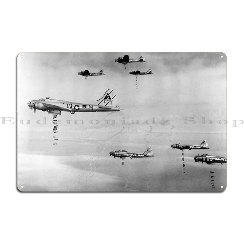 

Us Air Force Planes Dropping Bombs Over Germany 1945 Metal Plaque Rusty Classic Cinema Designing Iron Tin Sign Poster 20x30cm（7.8x11.8inch）