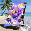 Custom Name Personalized Care Bears Print Beach Towel, for Trip Camping Beach Party Home Decor, Birthday Gift for Family & Friends
