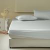 A-Class Sateen Cotton Fitted Sheet Set - Stylish Solid Color, Non-Slip Mattress Protector Cover (3 Pieces)