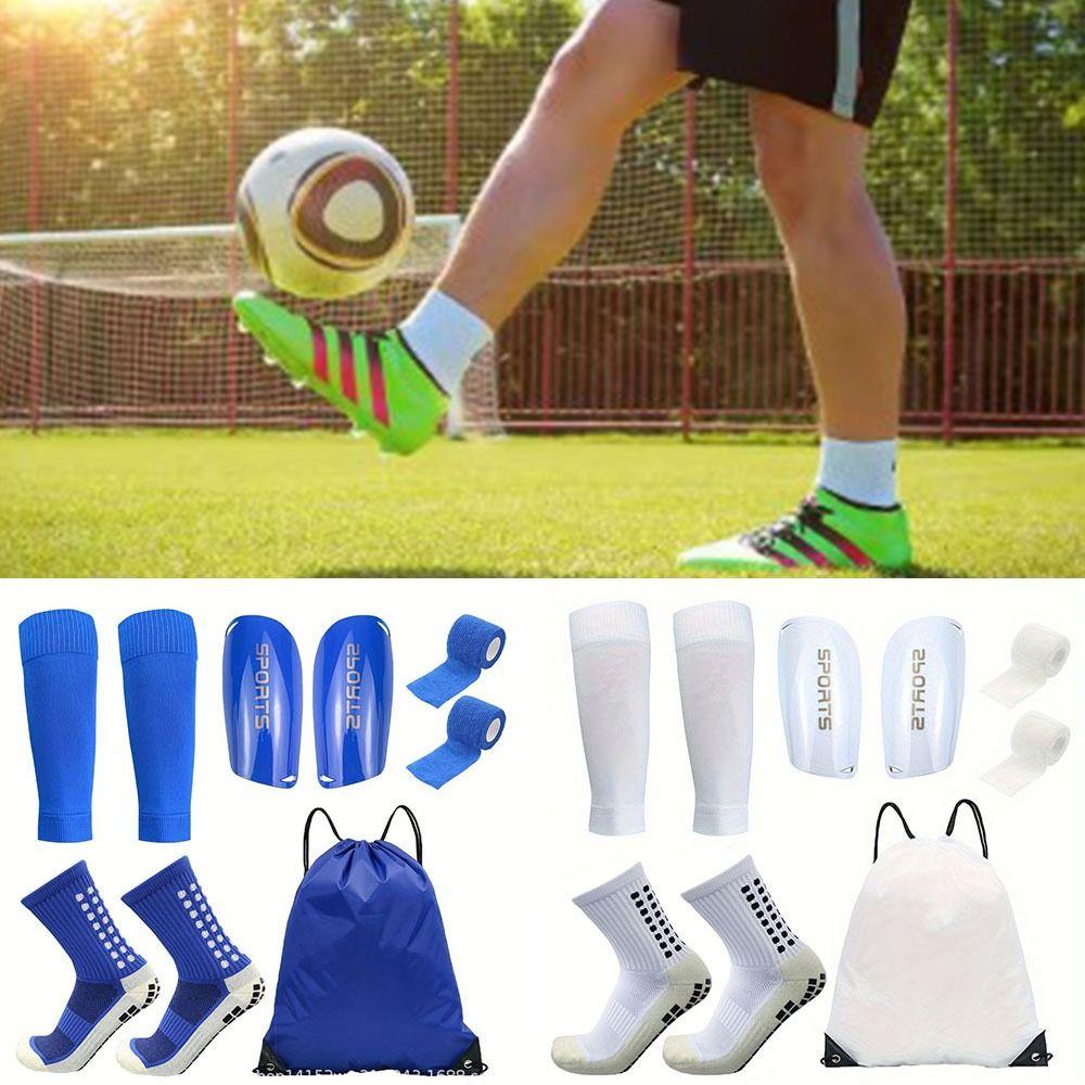 5pcs/set Lightweight Soccer Shin Guards Durable Ankle Socks Football Shin Pads  Protective Equipment