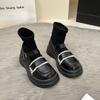Versatile small leather shoes women's summer new temperament muffin thick-soled socks small height-increasing women's shoes