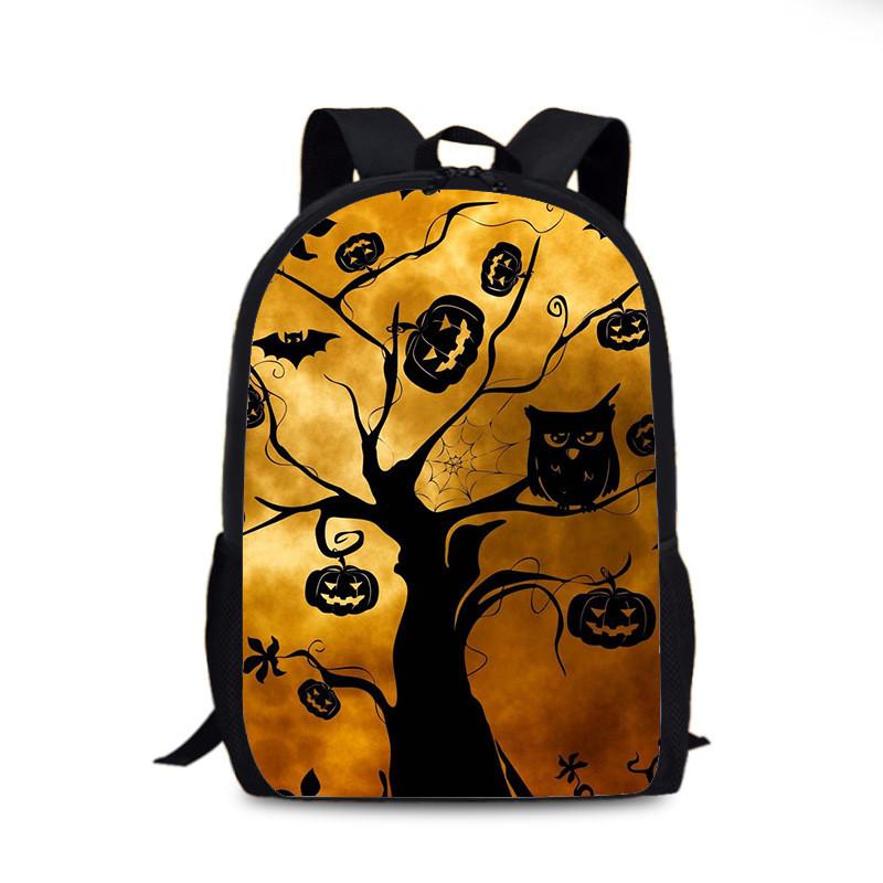 Halloween Fledermaus Kürbis Rucksack Aus Nylonmaterial Für Den Täglichen Gebrauch Und Street Style